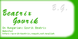 beatrix govrik business card